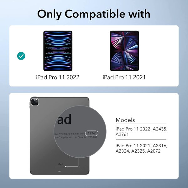 iPad Pro 11" 2022 / 2021 Project Zero Slim TPU Flexible Case with Pencil Holder - Frosted Black - BIS - Image 8