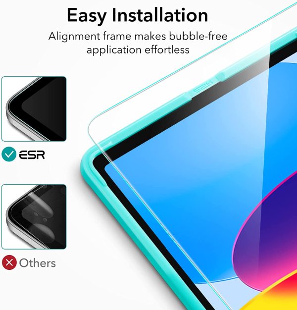 iPad 10.9 10th Gen 2022 Super Tough Super Clear Tempered Glass by ESR - 2 PACK - BIS - Image 9