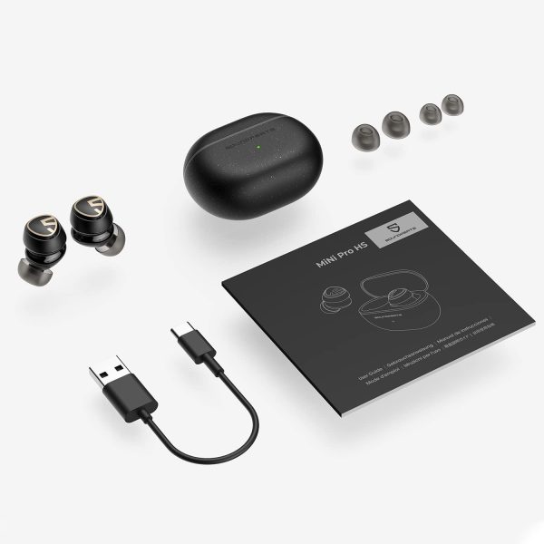61NG248UD3L._AC_SL1500_ SoundPEATS Mini Pro HS Wireless Earbuds, Mini Pro HS with Hi-Res Audio and LDAC Tech, Hybrid Active Noise Cancelling Bluetooth 5.2 Earphones, 6 Mics and ENC for Clear Calls, 28 Hours of Playtime, 70ms Game Mode - Black - AMT - Image 3