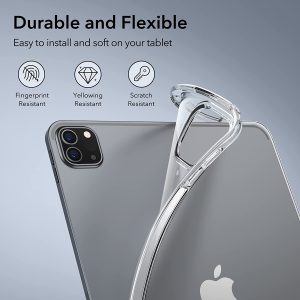 iPad Pro 11" 2022 / 2021 Project Zero Slim TPU Flexible Case with Pencil Holder - Crystal Clear - BIS - Image 7