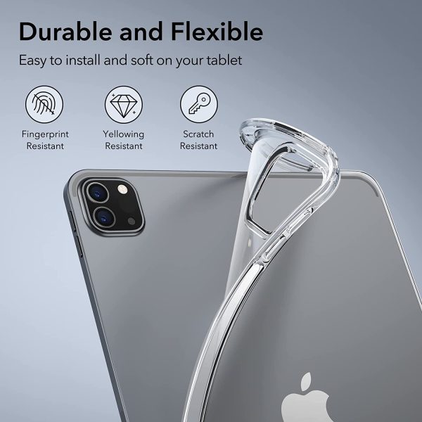 iPad Pro 11" 2022 / 2021 Project Zero Slim TPU Flexible Case with Pencil Holder - Frosted Black - BIS - Image 7