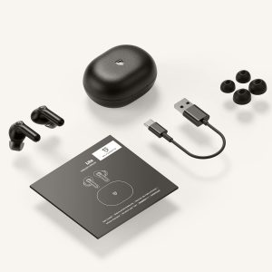 SoundPEATS Life Wireless Earbuds, Active Noise Cancelling Bluetooth 5.2 Headphones, Wireless Earphones with Dual Mic AI ENC for Clear Calls, Transparency Mode, 25 Hours of Playtime, Immersive Sound - Black - BB - Image 2