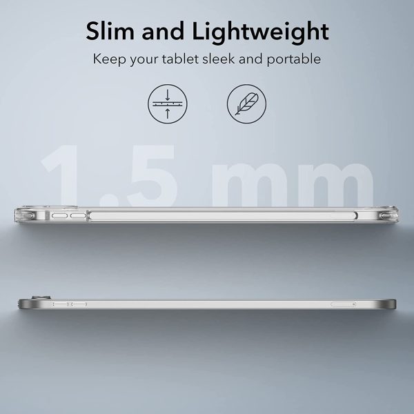 iPad 10.9 10th Gen 2022 Classic Hybrid Back Case  Hard Acrylic Back, Air-Guard Corners & Flexible Frame - Crystal Clear - Image 4