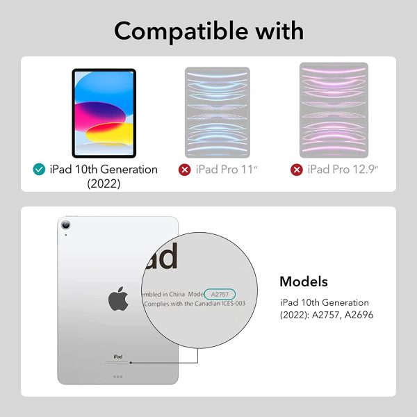iPad 10.9 10th Gen 2022 Super Tough Super Clear Tempered Glass by ESR - 2 PACK - BIS - Image 8