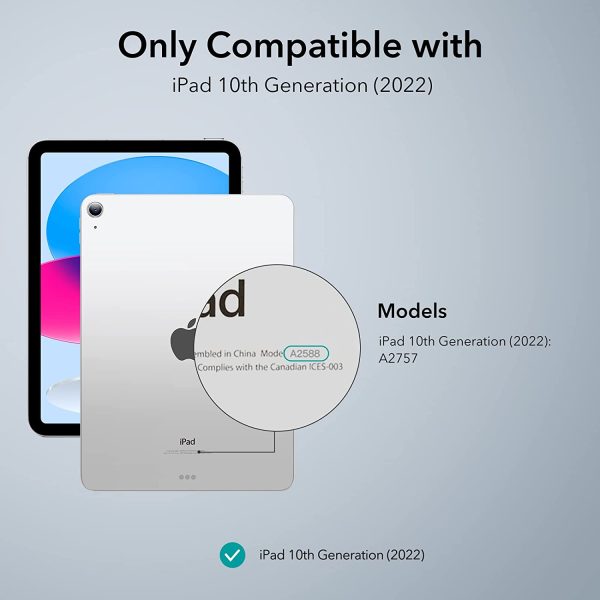 iPad 10.9 10th Gen 2022 Classic Hybrid Back Case  Hard Acrylic Back, Air-Guard Corners & Flexible Frame - Crystal Clear - Image 5