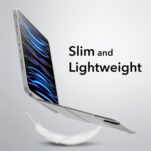 iPad Pro 11" 2022 / 2021 Ascend Hybrid Case Detachable Magnetic Cover, Tough Back Case, Slim and Light - Silver Grey - BIS - Image 3