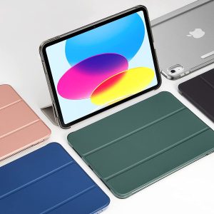 iPad 10.9 10th Gen 2022 Ascend Trifold Case Auto Sleep and Wake, Trifold Stand, Lightweight Hard Back Cover -  Silver Gray - Image 6