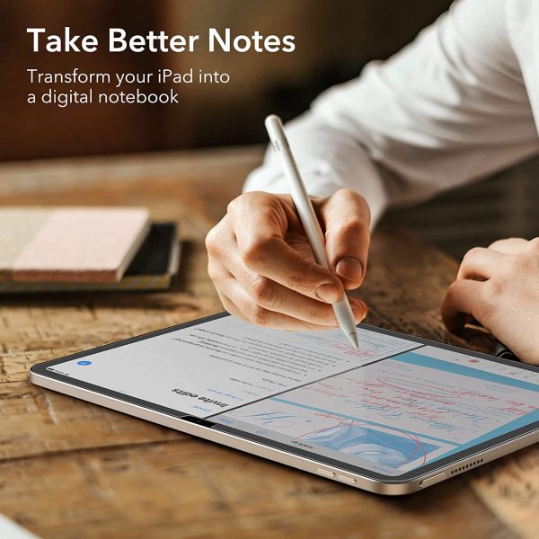 71-o3H25WZL._AC_SL1500_ iPad 10.9" 10th Gen 2022 Paper Feel Protector Put Pencil to Paper, Thin and Responsive, Easy Application Tray, Scratch Protection, Draw Like on Paper by ESR - 2 PACK - BIS - Image 9