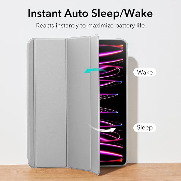 iPad Pro 12.9" 2022 / 2021 Ascend Hybrid Case Detachable Magnetic Cover, Tough Back Case, Slim and Light - Silver Gray - Image 9