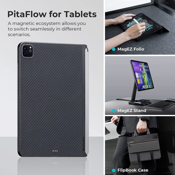 iPad Pro 11" 2022 / 2021 Aramid Fiber Case MagEZ Case 2, Magic Keyboard Compatible Case Works with MagEZ Stand & MagEZ Folio - Black / Grey Twill - Image 4