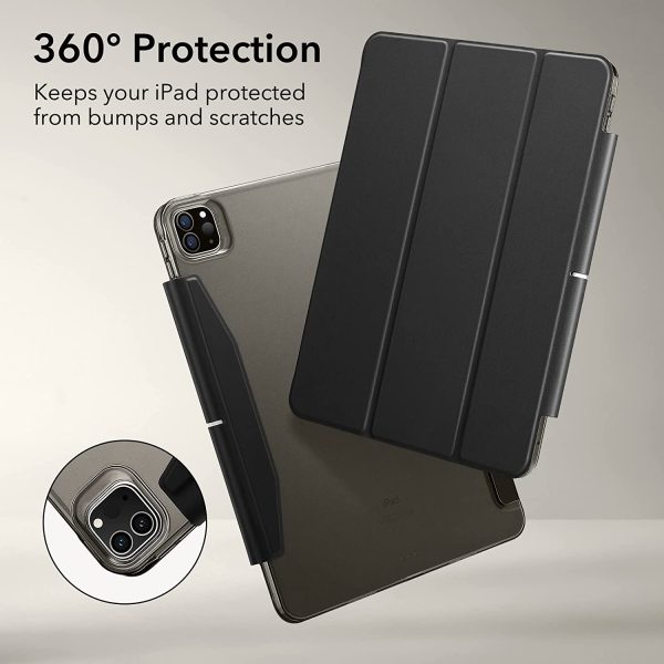 71F1MnBnOnL._AC_SL1500_ iPad Pro 12.9" 2022 / 2021 Ascend Trifold Case Auto Sleep and Wake, Trifold Stand, Lightweight Hard Back Cover -  Silver Gray - Image 5