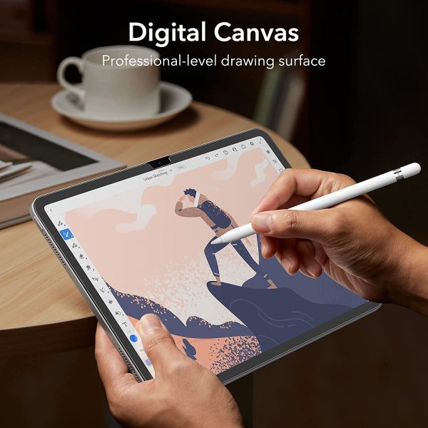 71L64ENeXvL._AC_SL1500_ iPad 10.9" 10th Gen 2022 Paper Feel Protector Put Pencil to Paper, Thin and Responsive, Easy Application Tray, Scratch Protection, Draw Like on Paper by ESR - 2 PACK - BIS - Image 5
