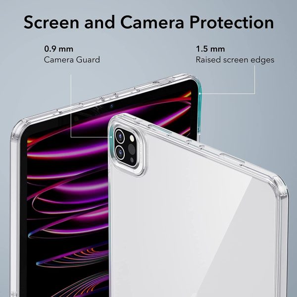 iPad Pro 12.9 2022 / 2021 Classic Hybrid Back Case Thin and Lightweight, Yellowing Resistant, Hard Back, Supports Pencil 2 - Crystal Clear - Image 6