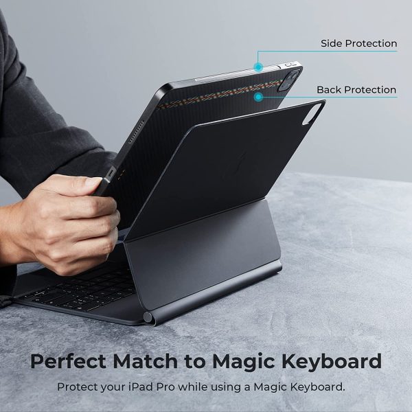 71+Re08PKxL._AC_SL1500_ iPad Pro 12.9" 2022 / 2021 Aramid Fiber Case MagEZ Case 2, Magic Keyboard Compatible Case Works with MagEZ Stand & MagEZ Folio - Rhapsody - Image 4