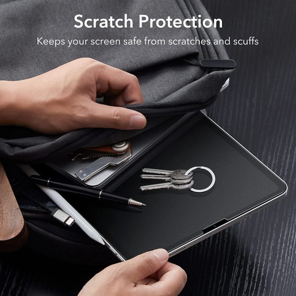 71RkdfRXcmL._AC_SL1500_ iPad Pro 11 M2 / M1  & iPad Air 5 M1 / Air 4 A14 Bionic Paper Feel Protector Put Pencil to Paper, Thin and Responsive, Easy Application Tray, Scratch Protection, Draw Like on Paper by ESR - 2 PACK - Image 5