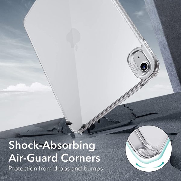 iPad 10.9 10th Gen 2022 Classic Hybrid Back Case  Hard Acrylic Back, Air-Guard Corners & Flexible Frame - Crystal Clear - Image 7