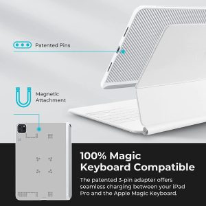 iPad Pro 11" 2022 / 2021 Aramid Fiber Case MagEZ Case 2, Magic Keyboard Compatible Case Works with MagEZ Stand & MagEZ Folio - White Twill - Image 2