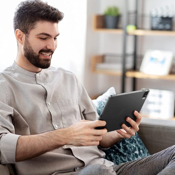 iPad Pro 11" 2022 / 2021 Project Zero Slim TPU Flexible Case with Pencil Holder - Frosted Black - BIS - Image 6