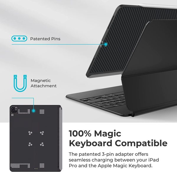 iPad Pro 11" 2022 / 2021 Aramid Fiber Case MagEZ Case 2, Magic Keyboard Compatible Case Works with MagEZ Stand & MagEZ Folio - Black / Grey Twill - Image 5