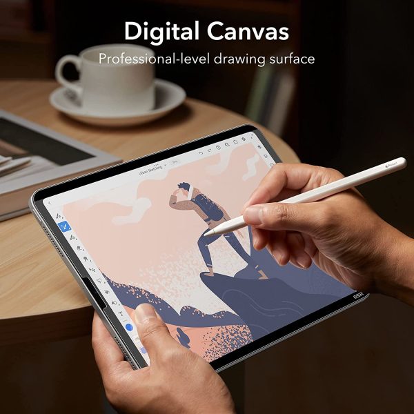 iPad Pro 11 2022 / 2021 / 2020 / 2018 & iPad Air 5 2022 / Air 4 2020 Paper Feel Magnetic Protector Detachable and Reusable Put Pencil to Paper, Thin and Responsive, Easy Application Tray, Scratch Protection, Draw Like on Paper by ESR - Image 4
