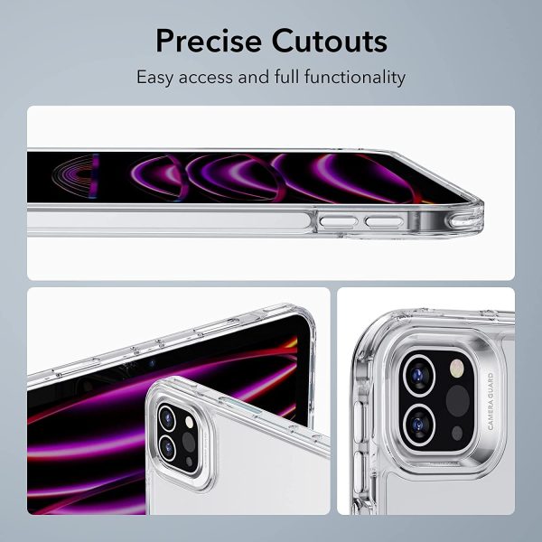 iPad Pro 12.9 2022 / 2021 Classic Hybrid Back Case Thin and Lightweight, Yellowing Resistant, Hard Back, Supports Pencil 2 - Crystal Clear - Image 7