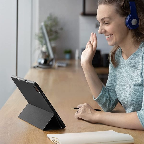 iPad Pro 12.9 2022 / 2021 Rebound Pencil Case Convenient Pencil Holder & Soft Flexible TPU Back Cover - Black - Image 7