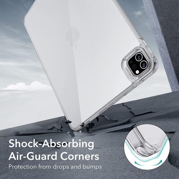 iPad Pro 12.9 2022 / 2021 Classic Hybrid Back Case Thin and Lightweight, Yellowing Resistant, Hard Back, Supports Pencil 2 - Crystal Clear - Image 4