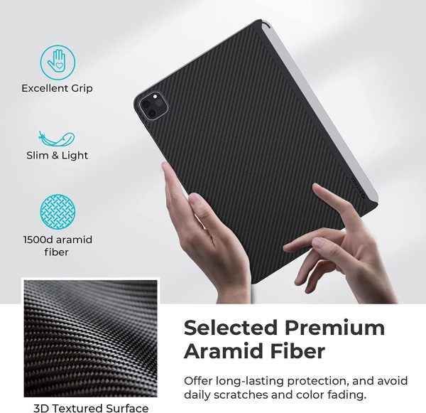 iPad Pro 11" 2022 / 2021 Aramid Fiber Case MagEZ Case 2, Magic Keyboard Compatible Case Works with MagEZ Stand & MagEZ Folio - Black / Grey Twill - Image 7