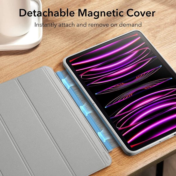 iPad Pro 12.9" 2022 / 2021 Ascend Hybrid Case Detachable Magnetic Cover, Tough Back Case, Slim and Light - Silver Gray - Image 6