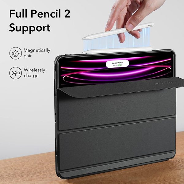 iPad Pro 12.9" 2022 / 2021 Ascend Hybrid Case Detachable Magnetic Cover, Tough Back Case, Slim and Light - Black - Image 3