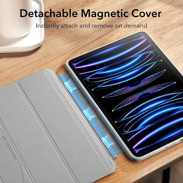 iPad Pro 11" 2022 / 2021 Ascend Hybrid Case Detachable Magnetic Cover, Tough Back Case, Slim and Light - Silver Grey - BIS - Image 9
