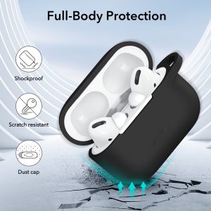 AirPods Pro 2022 / 2019 Bounce Series Silicon Protective Case by ESR - Black - BIS - Image 11