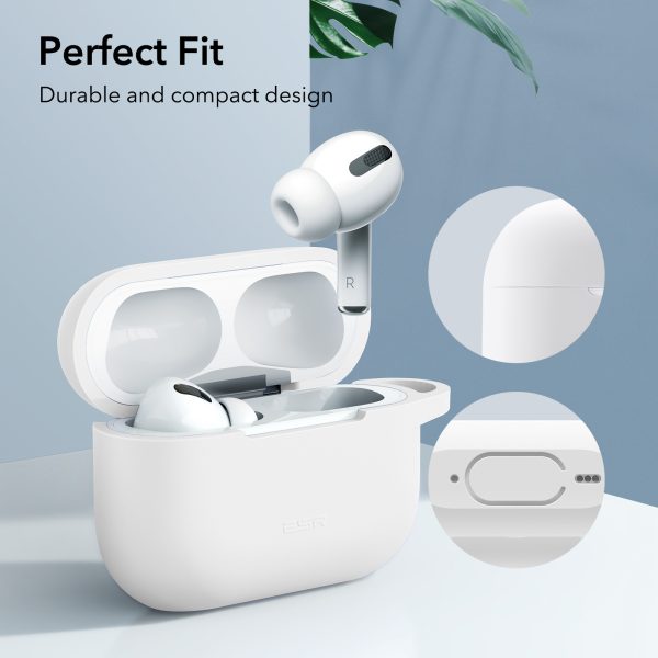 AirPods Pro 2022 / 2019 Bounce Series Silicon Protective Case by ESR - White - Image 7