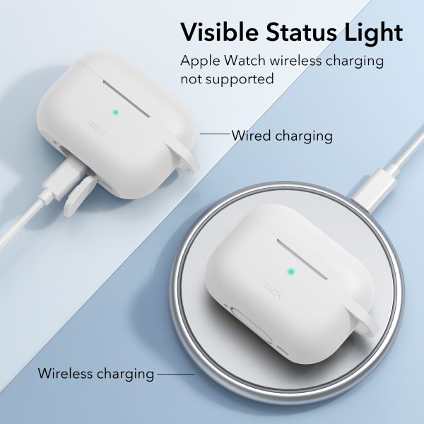 AirPods Pro 2022 / 2019 Bounce Series Silicon Protective Case by ESR - White - Image 6