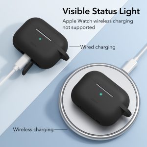 AirPods Pro 2022 / 2019 Bounce Series Silicon Protective Case by ESR - Black - BIS - Image 13