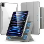iPad Pro 11" 2022 / 2021 Rebound 360 Case ESR with Pencil Holder, Detachable Magnetic Cover, Vertical Stand - Silver Gray - BIS