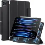 iPad Pro 11 2022 / 2021 / 2020 Rebound Magnetic Smart Case Convenient Magnetic Attachment Supports Pencil Pairing & Charging - Rugged Black