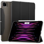 iPad Pro 12.9" 2022 / 2021 Ascend Trifold Case Auto Sleep and Wake, Trifold Stand, Lightweight Hard Back Cover - Black