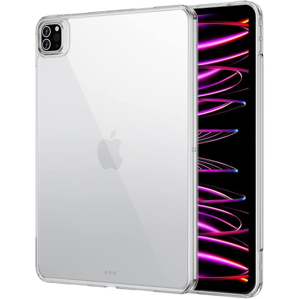 ipad pro 12.9 2022 classic hybrid case clear esr iPad Pro 12.9 2022 / 2021 Classic Hybrid Back Case Thin and Lightweight, Yellowing Resistant, Hard Back, Supports Pencil 2 - Crystal Clear - Image 1