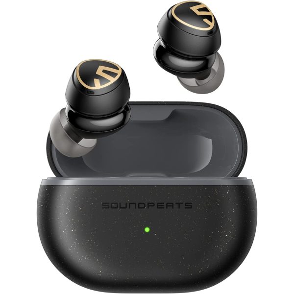 soundpeats mini pro hs SoundPEATS Mini Pro HS Wireless Earbuds, Mini Pro HS with Hi-Res Audio and LDAC Tech, Hybrid Active Noise Cancelling Bluetooth 5.2 Earphones, 6 Mics and ENC for Clear Calls, 28 Hours of Playtime, 70ms Game Mode - Black - AMT - Image 1