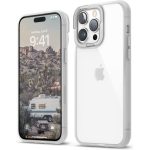 iPhone 14 Pro Max Dual Clear Case by elago PC + TPU Hybrid Technology, Reduced Yellowing, Crystal Clear, Shockproof Bumper Cover, Full Body Protection - White