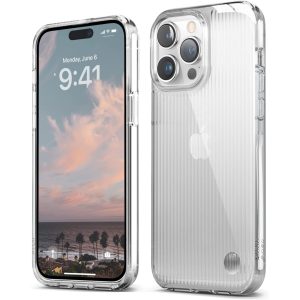 iPhone 14 Pro Urban Clear Case by elago TPU Hybrid Technology, Anti-Yellowing, Pattern Glass Effect, Shockproof Bumper Cover, Full Body Protection - Made in Korea