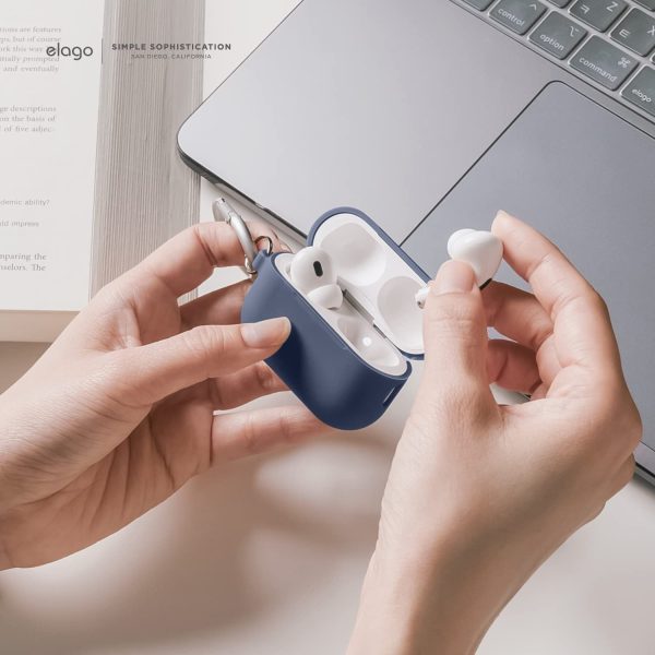 Airpods Pro 2022 elago Silicone Hang Case - Jean Indigo - Image 7