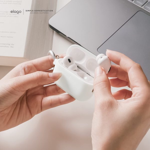 Airpods Pro 2022 elago Silicone Hang Case - Nightglow Blue - Image 5