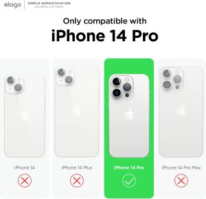 iPhone 14 Pro Liquid Silicon Case by elago Full Body Protective Cover, Shockproof, Slim Phone Case, Anti-Scratch Soft Microfiber Lining - White - Image 7