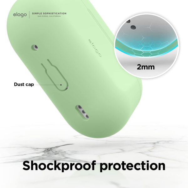 Airpods Pro 2022 elago Silicone Hang Case - Pastel Green - Image 5