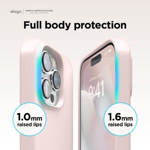 iPhone 14 Pro Liquid Silicon Case by elago Full Body Protective Cover, Shockproof, Slim Phone Case, Anti-Scratch Soft Microfiber Lining - Lovely Pink - Image 2