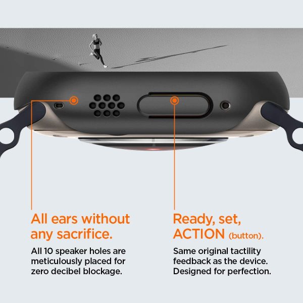 Apple Watch Ultra Thin Fit Case by Spigen for 49mm - Matte Black - ACS05458 - Image 3