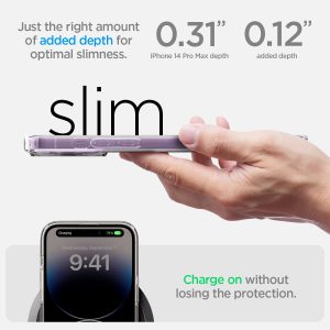 Apple iPhone 14 Pro Ultra Hybrid MagFit MagSafe Enabled Case by Spigen - ACS05585 - Deep Purple - Image 4