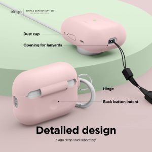 AirPods Pro 2 (2022) elago Silicone Hang Case - Lovely Pink - Image 3